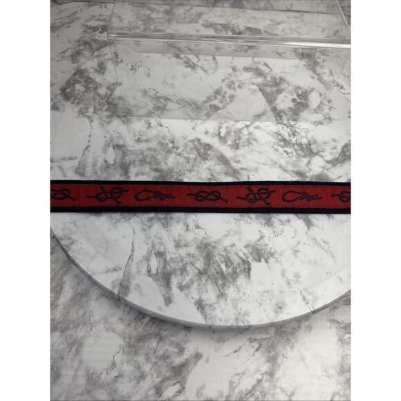 Polo Ralph Lauren Vintage O Ring Nautical Knots Sailing Blet One Size Red Navy - Picture 6 of 11